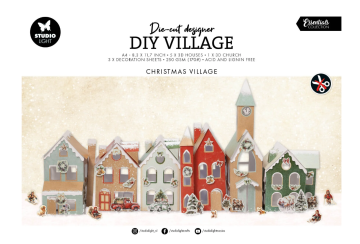Christmas Village Die-Cuts, 5 houses & a church